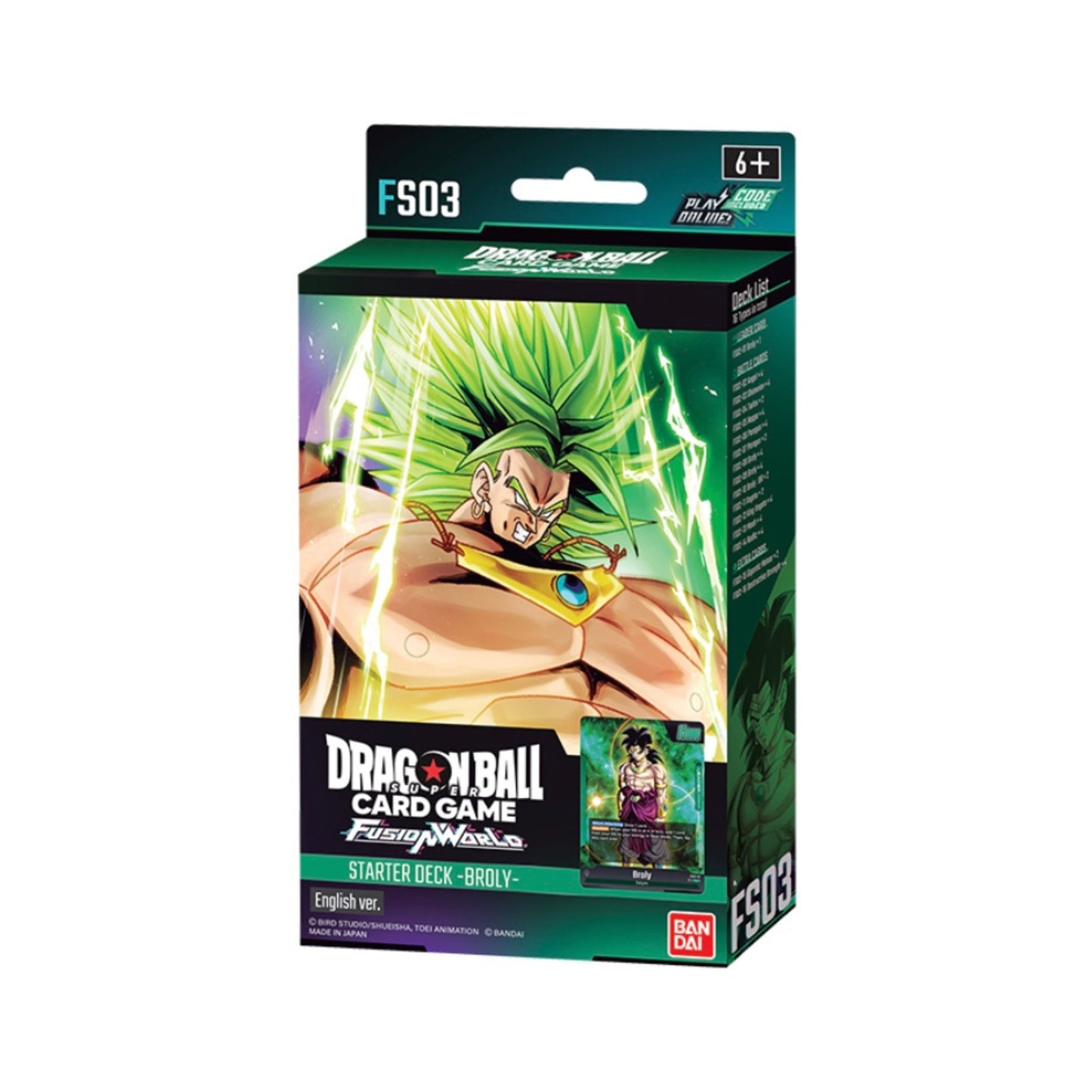 Dragon Ball Card Game Fusion World 01 Broly Starter Deck FS03 EN (Reprint)