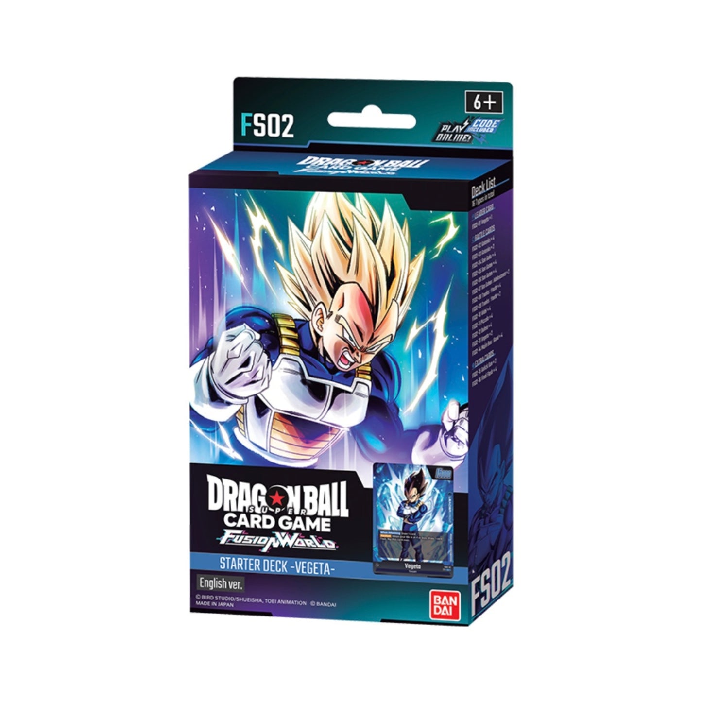 Dragon Ball Card Game Fusion World 01 Vegeta Starter Deck FS02 EN (Reprint)