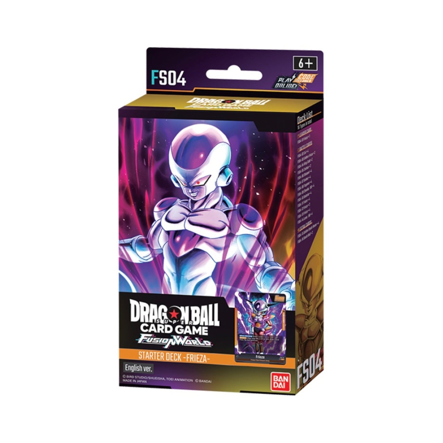 Dragon Ball Card Game Fusion World 01 Frieza Starter Deck FS04 EN (Reprint)