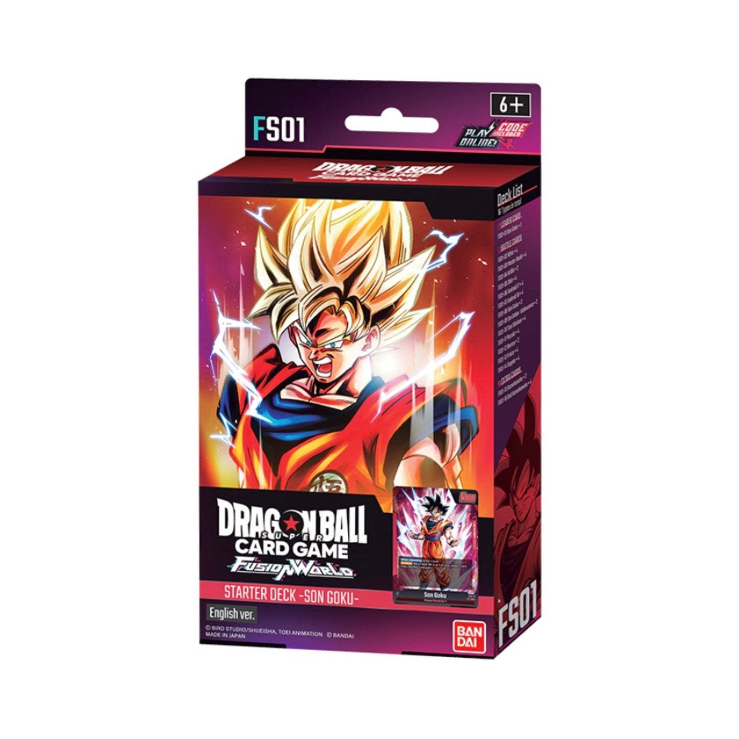 Dragon Ball Card Game Fusion World 01 Son Goku Starter Deck FS01 EN (Reprint)